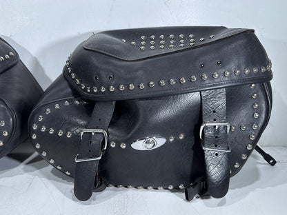 2007 Harley Softail Heritage Classic FLSTC OEM Rear Left Right Saddlebags Luggage Leather