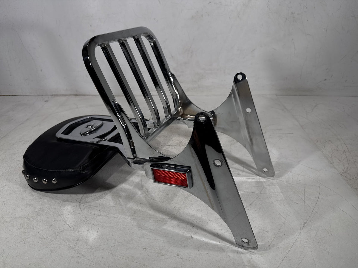 2001 Harley Heritage Softail Classic OEM Rear Sissy Bar w/ Backrest Cushion Pad