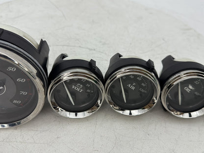 2007 - 2016 Harley-Davidson Touring Electra Glide Ultra Air Oil Volt Fuel Tacho Speedo Gauges Platinum face