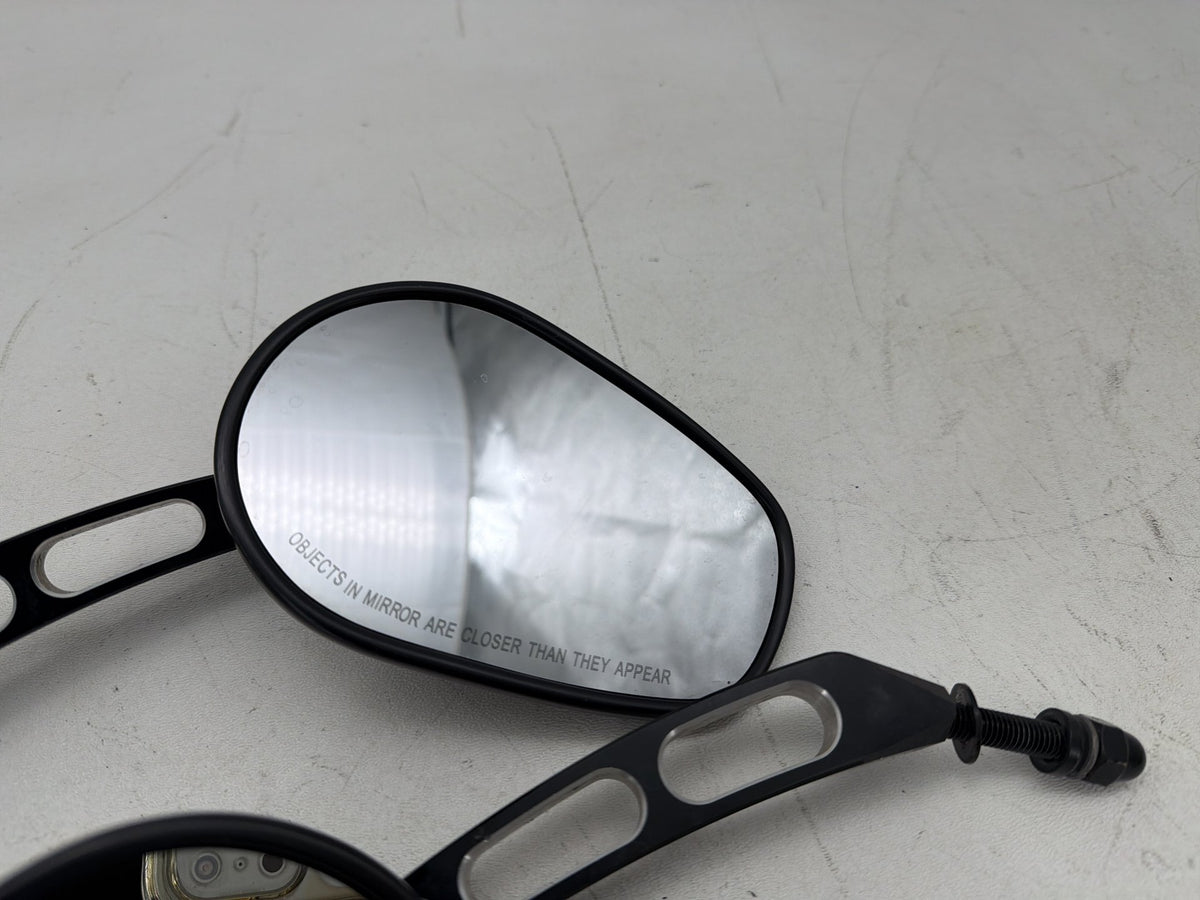 1991 Harley Electra Glide Touring Left Right Rear View Mirror Slotted Billet CNC