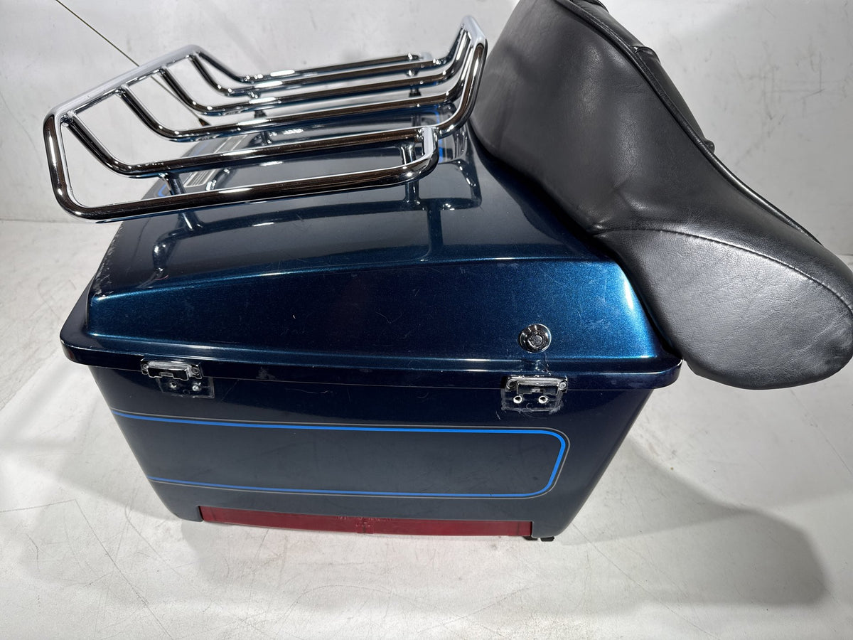 02 Harley Electra Glide Touring Classic OEM Pass Backrest Tour Pak Luggage NOKey