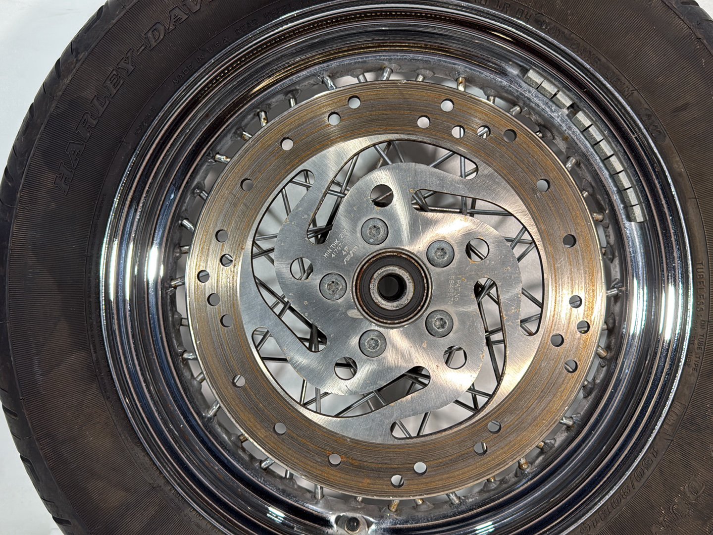 2005 Harley Dyna FXDWG Wide Glide OEM Rear Wheel Rim Tire Spoked