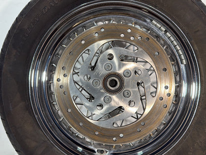 2005 Harley Dyna FXDWG Wide Glide OEM Rear Wheel Rim Tire Spoked