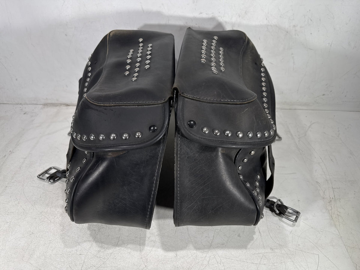 2001 Harley Heritage Softail Classic Rear Left Right Saddlebags Luggage Leather