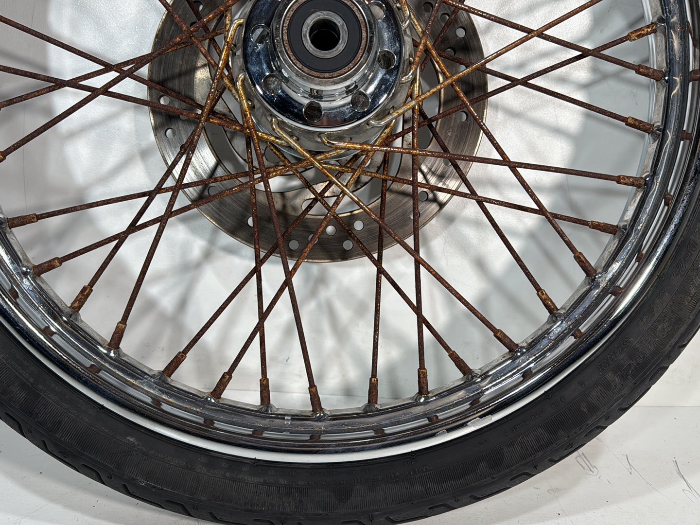 2005 Harley Dyna FXDWG Wide Glide OEM Front Wheel Rim Tire Spoked
