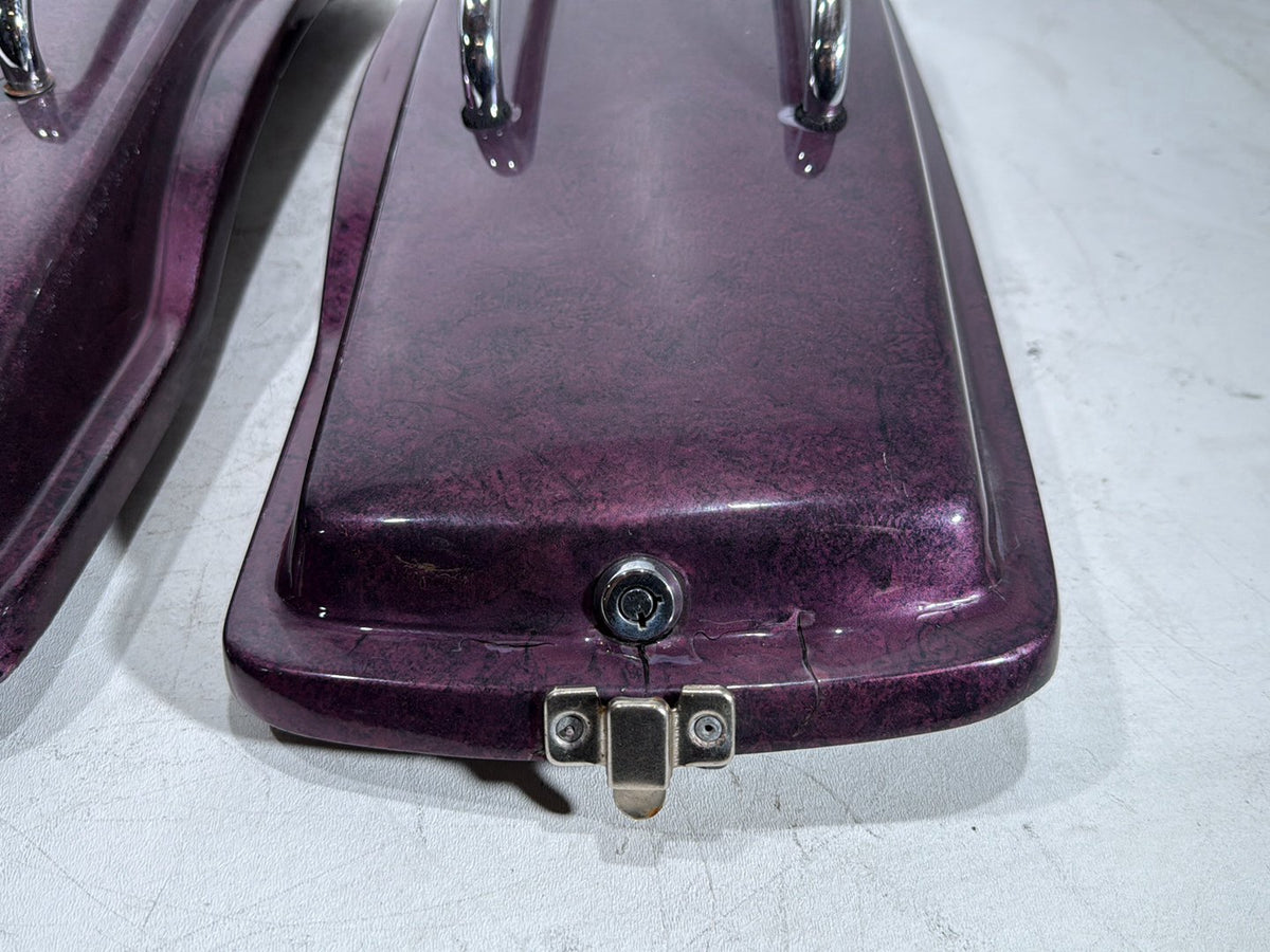 90 Harley Electra Glide Touring Sport OEM Left & Right Saddlebag Lid Cover Caps