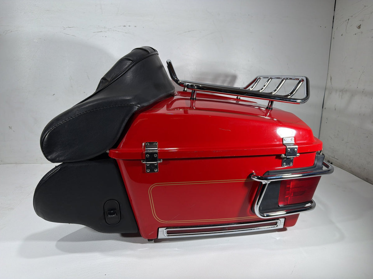 2004 Harley Electra Glide Touring Ultra OEM Pass Backrest Tour Pak Luggage NOKey