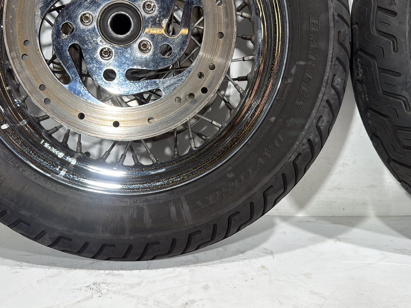 2004 Harley Road King Touring Classic OEM Front Rear Wheel Rim Tire Spoked 16"