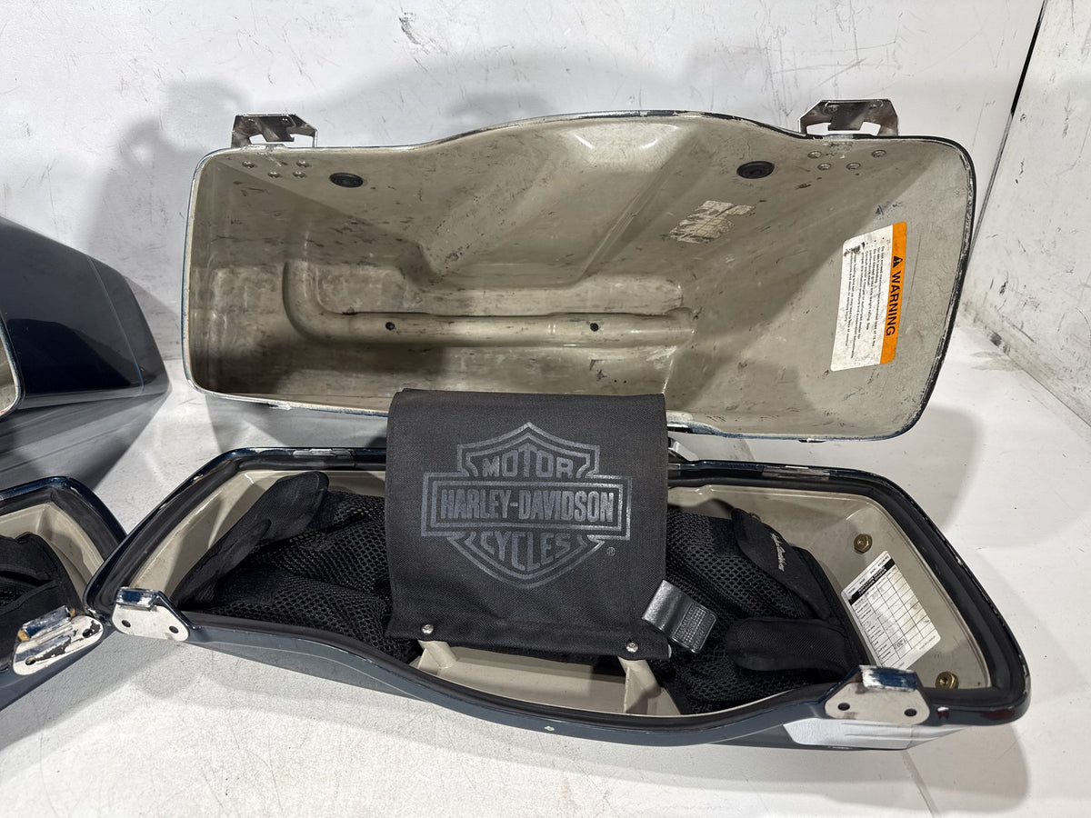 02 Harley Electra Glide Touring Classic OEM Left Right Saddlebags Luggage NOKey