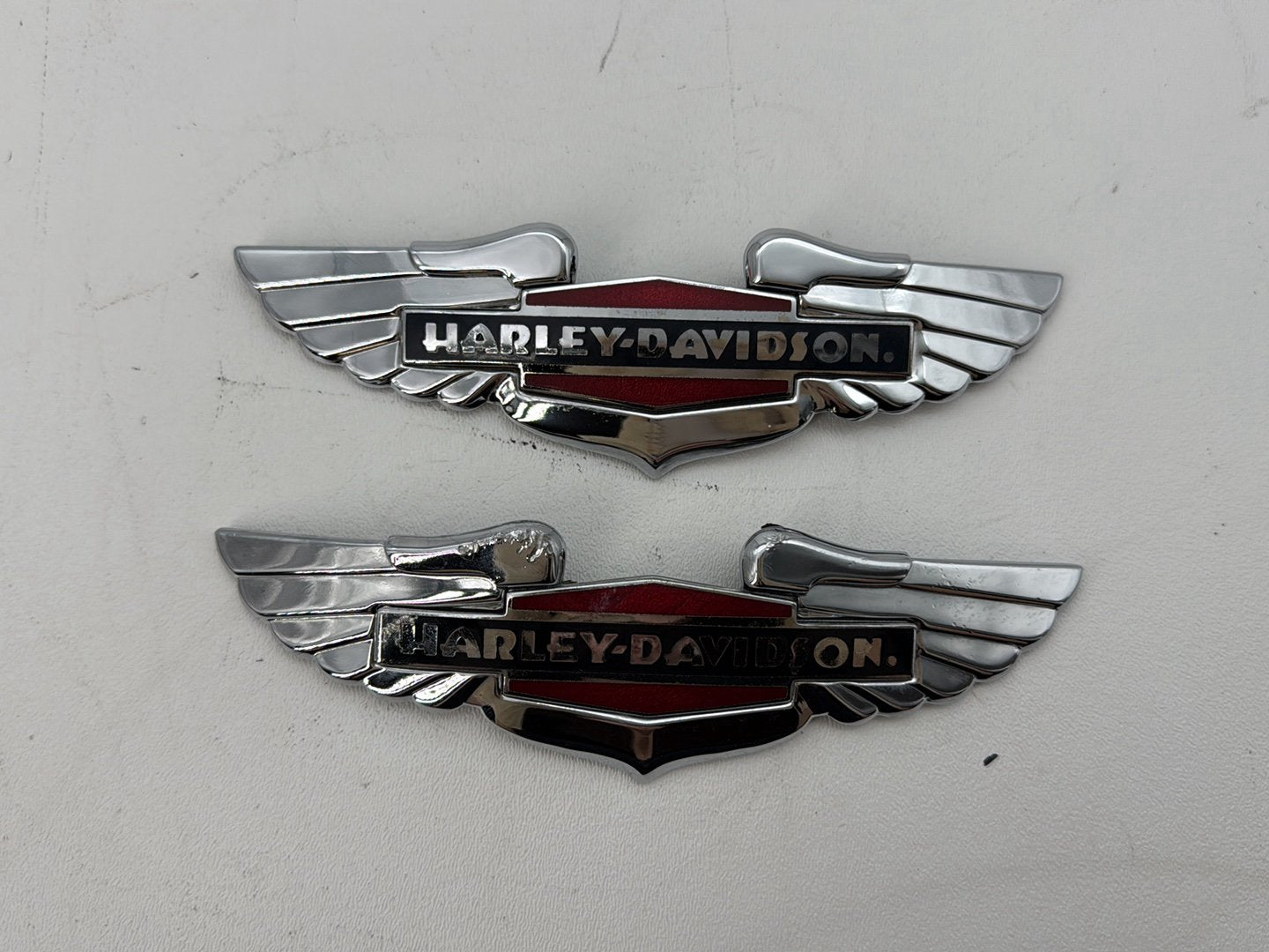 2008 Harley Softail Deluxe FLSTN OEM Fuel Tank Badges Trim Logo Sticker