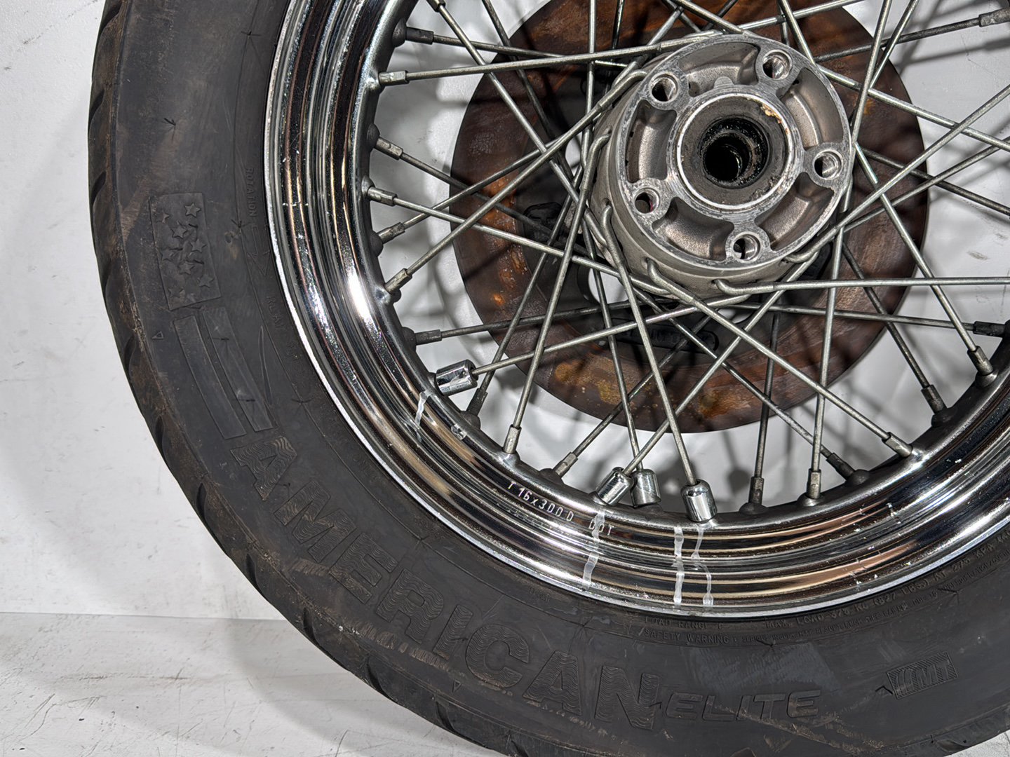 1998 Harley Road King Touring FLHRCI Classic OEM Rear Wheel Rim Tire Spoked