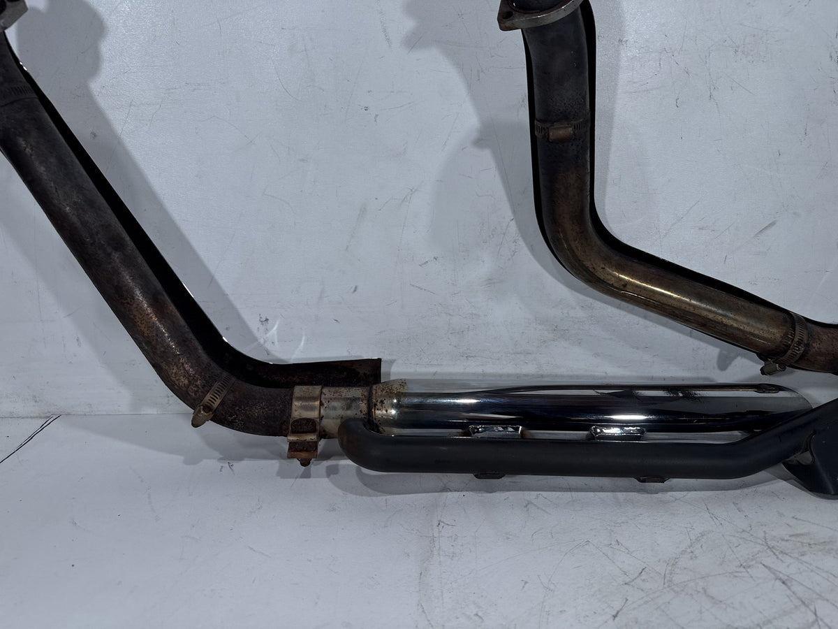 2002 Harley Heritage Softail Classic FLSTC Exhaust Header Pipes Muffler PYTHON