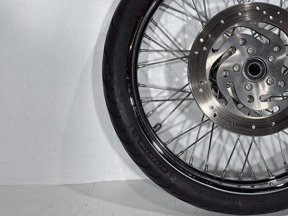 09 Harley Sportster XL1200 1200 Low OEM Front Wheel Rim Tire Spoked MH90-21 21"