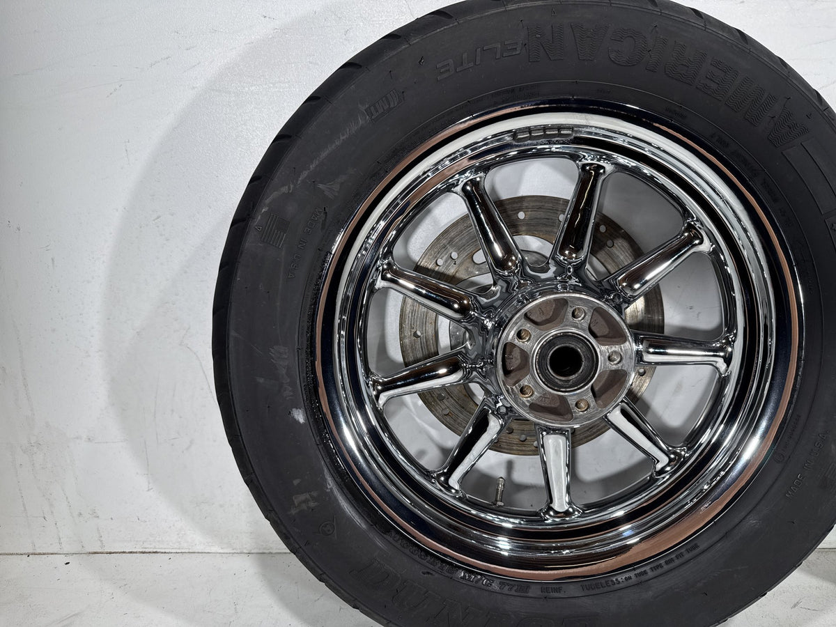 2002 Harley Electra Glide Touring Classic Front & Rear Wheel Rim Tire 16" CHROME