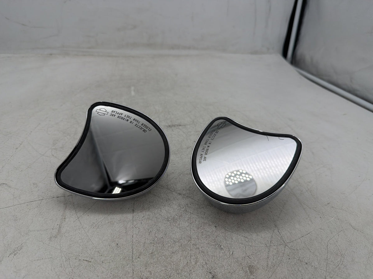 04 Harley Electra Glide Touring OEM Right & Left Fairing Rear View Mirror CHROME