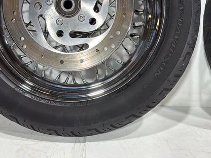 2005 Harley Heritage Softail Front Rear Wheel Rim Tire 130/90B16 150/80B16 16"