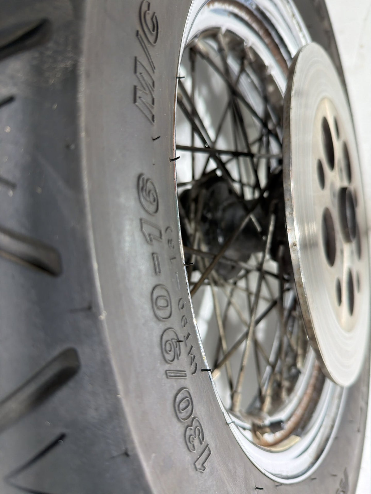 1991 Harley Sportster 883 Deluxe XLH883 Front Rear Wheel Rim Tire Spoked 16" 19"