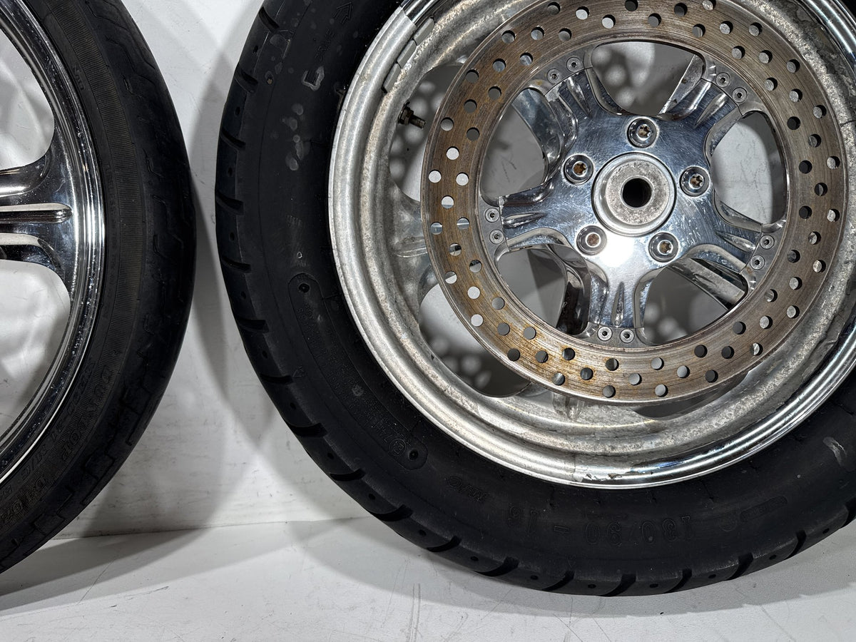 2001 Harley Softail Standard Front Rear Wheel Rim Tire MH90/21 130/90-16 16" 21"