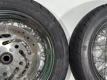 2005 Harley Touring FLHRCI Road King Classic OEM Front Rear Wheel Rim Tire Spoked