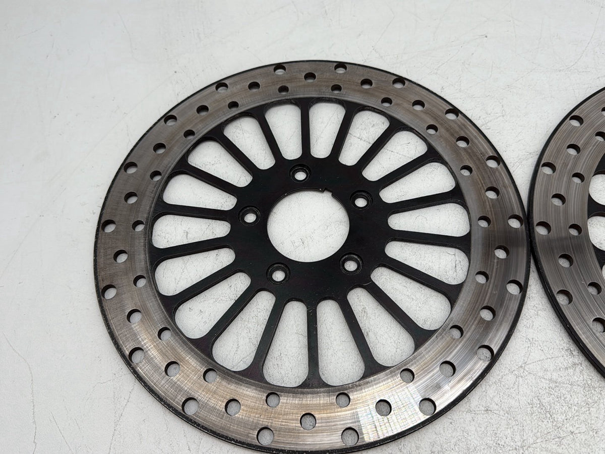 2007 Harley Road King Touring FLHR OEM Front Brake Rotors Disc Pair