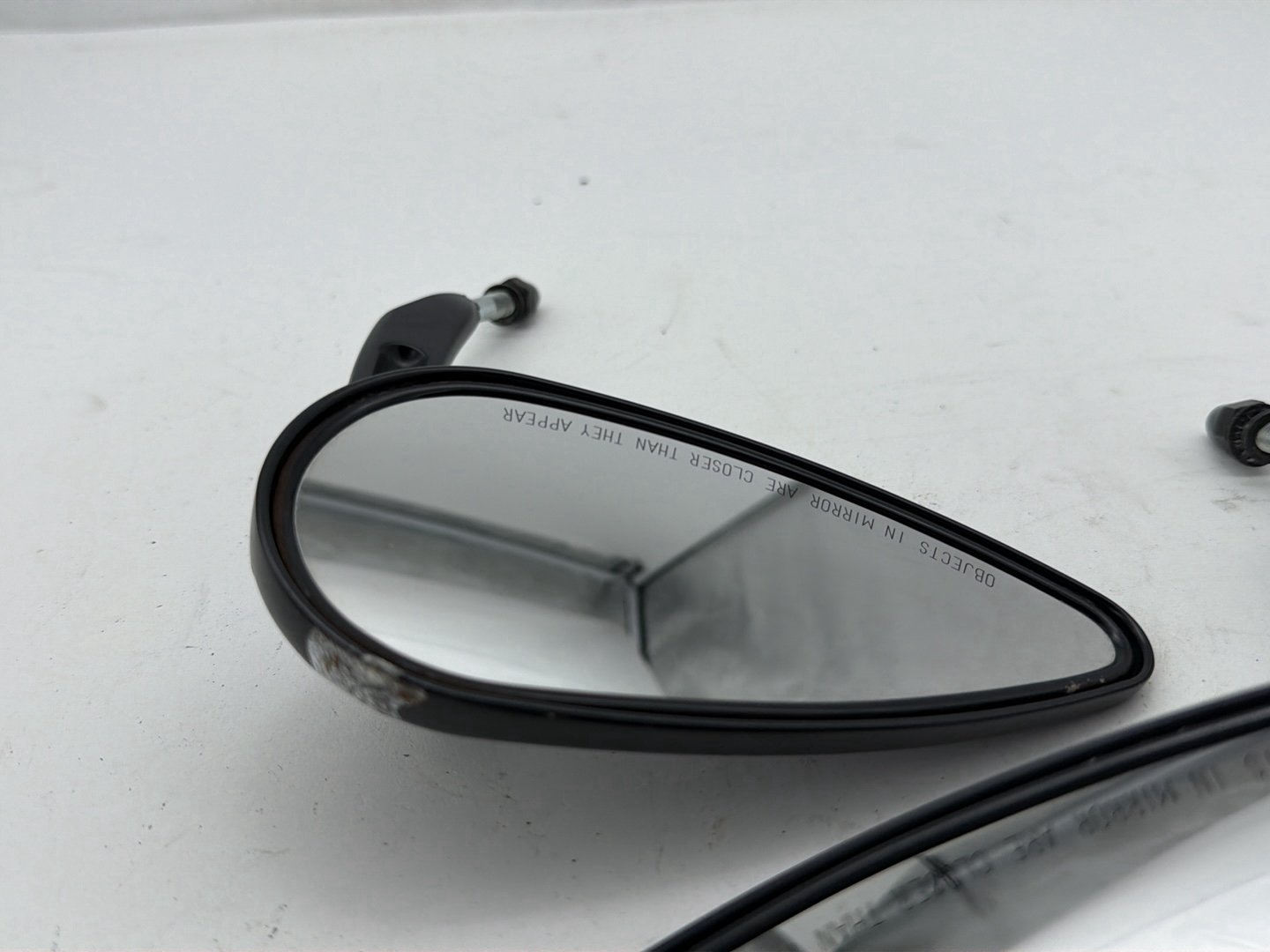2008 Harley Dyna Fat Bob FXDF OEM Left Right Rear View Mirror Willie G SKULL