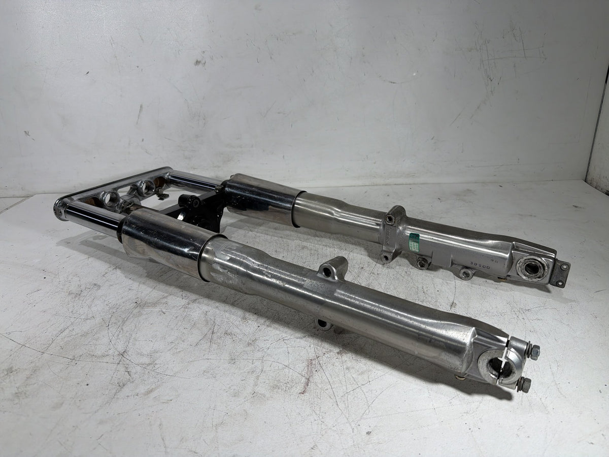 2001 Harley Fat Boy Softail OEM Front Triple Tree Set & LH RH Fork Legs Sliders