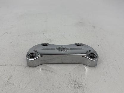 2004 Harley Softail FLSTC Heritage Classic OEM Front Handlebar Riser Top Clamp Chrome
