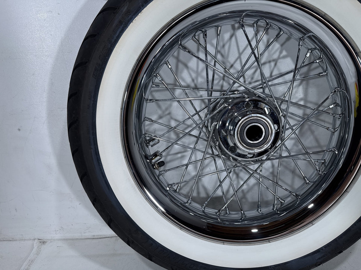 2011 Harley Softail Deluxe FLSTN OEM Front Wheel Rim Tire Spoked MT90B16 16"