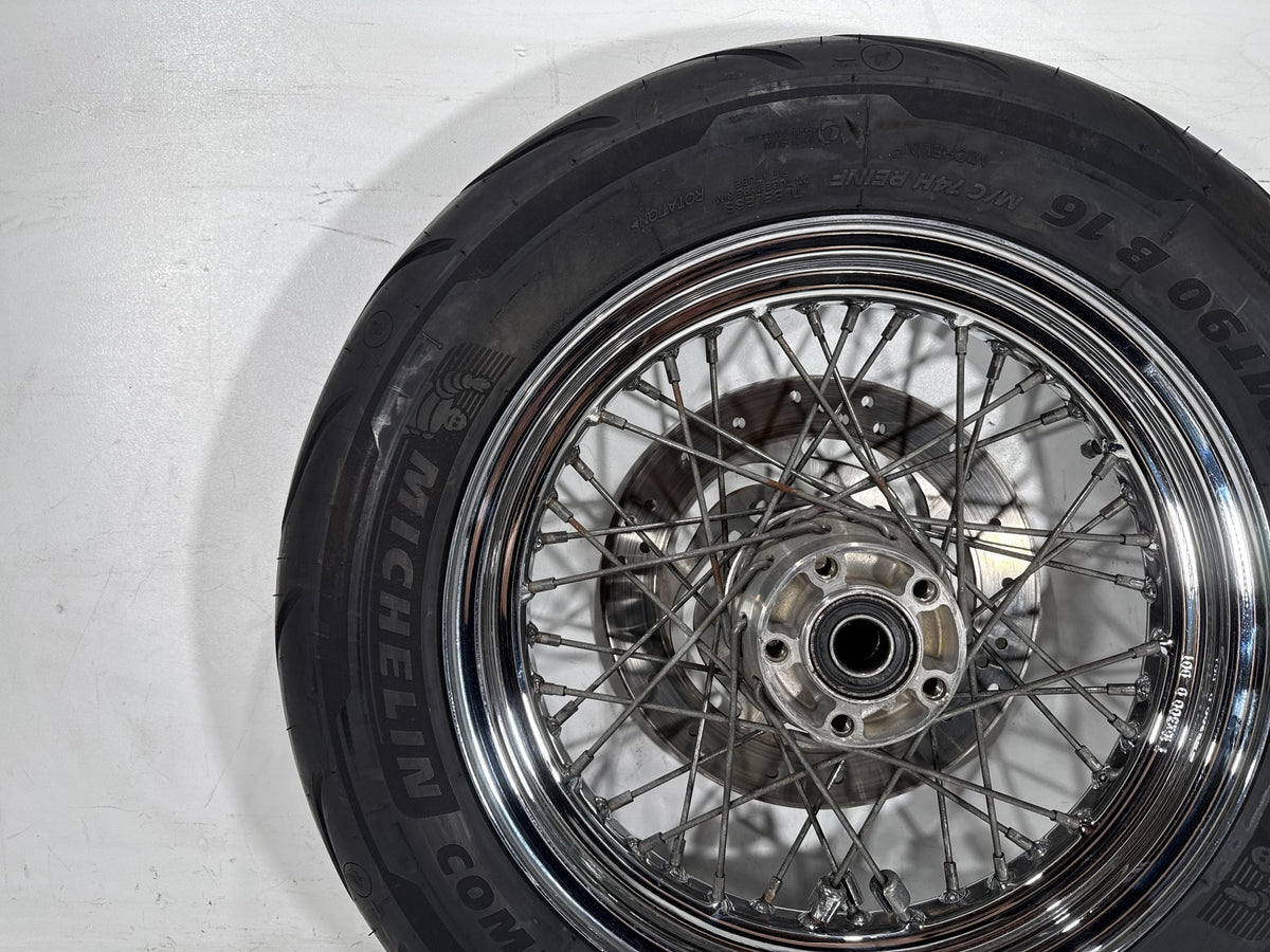 2003 Harley Road King Touring Classic OEM Rear Wheel Rim Tire Spoked MT90B16 16"
