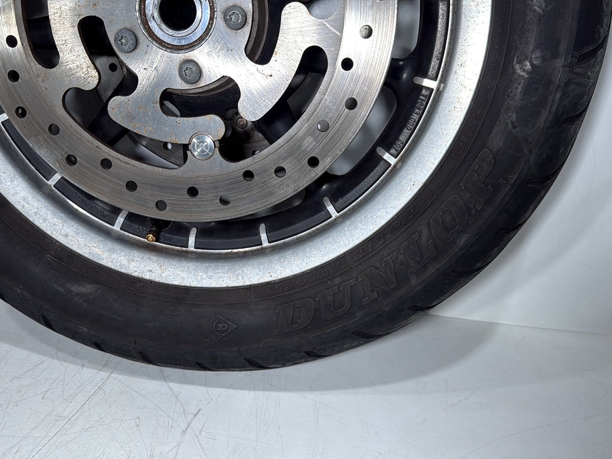 2008 Harley Touring FLHT Electra Glide OEM Front Wheel Rim Tire MT90B16 16"