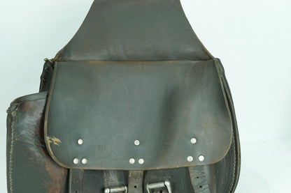 1984 - 1990 Harley-Davidson Sportster  Rear Left Right Saddlebags Luggage Leather Vintage