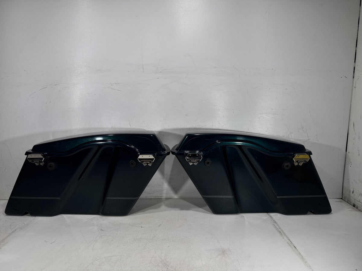 01 Harley Electra Glide Touring Classic OEM Left Right Saddlebags Luggage NOKey