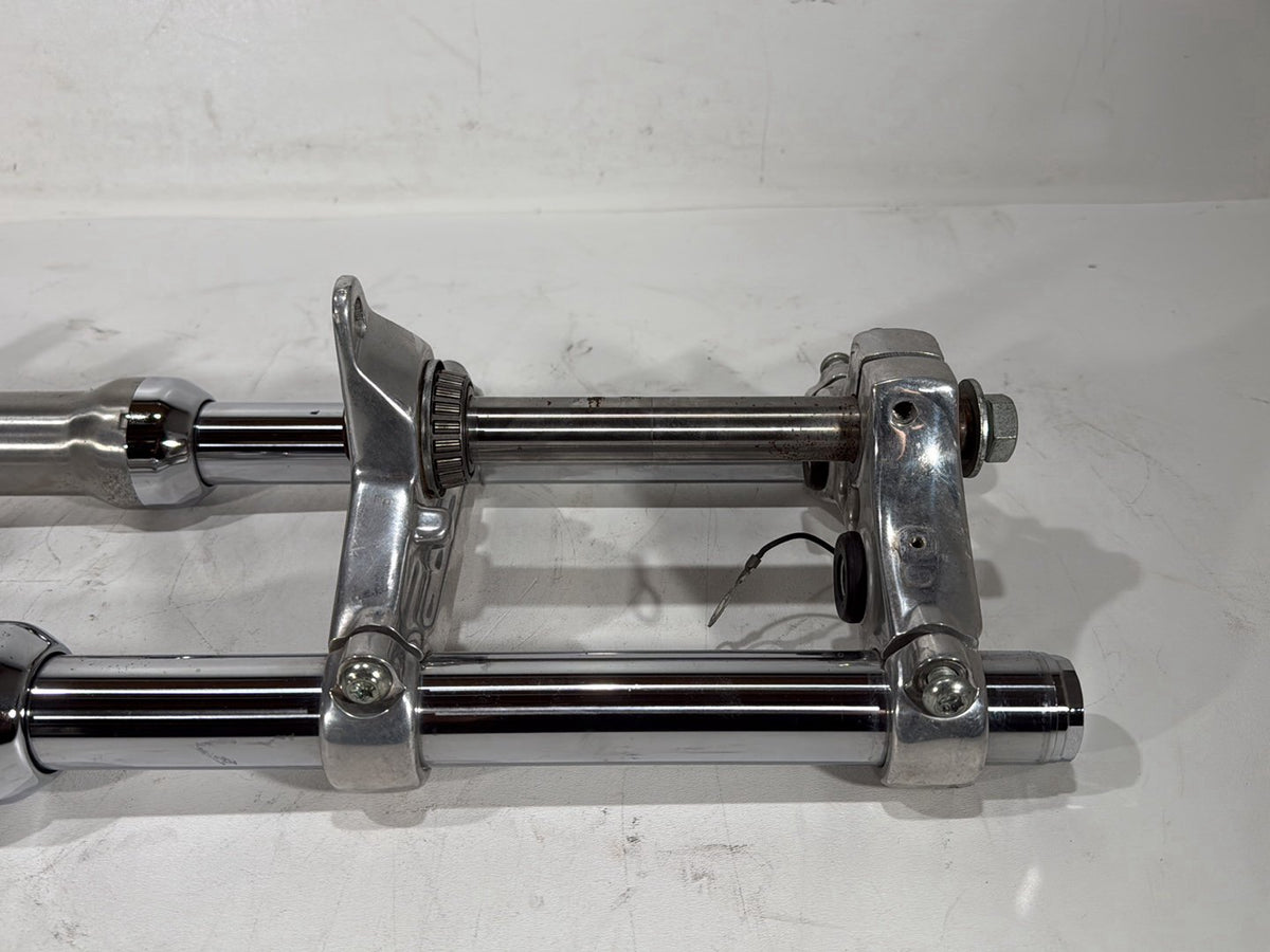 2001 Harley Sportster 883 Hugger XLH883 OEM Front Triple Tree Set & LH RH Fork Legs Sliders