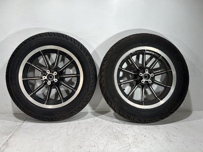 1997 Harley Road King Touring Police Front & Rear Wheel Rim Tire 43402-87A 16"