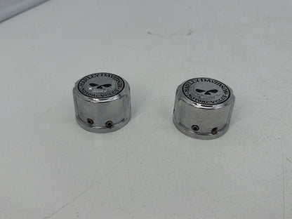 1986 - 1998 Harley-Davidson Softail Heritage Classic Front Wheel Axle Nut Covers Caps 43163-08A