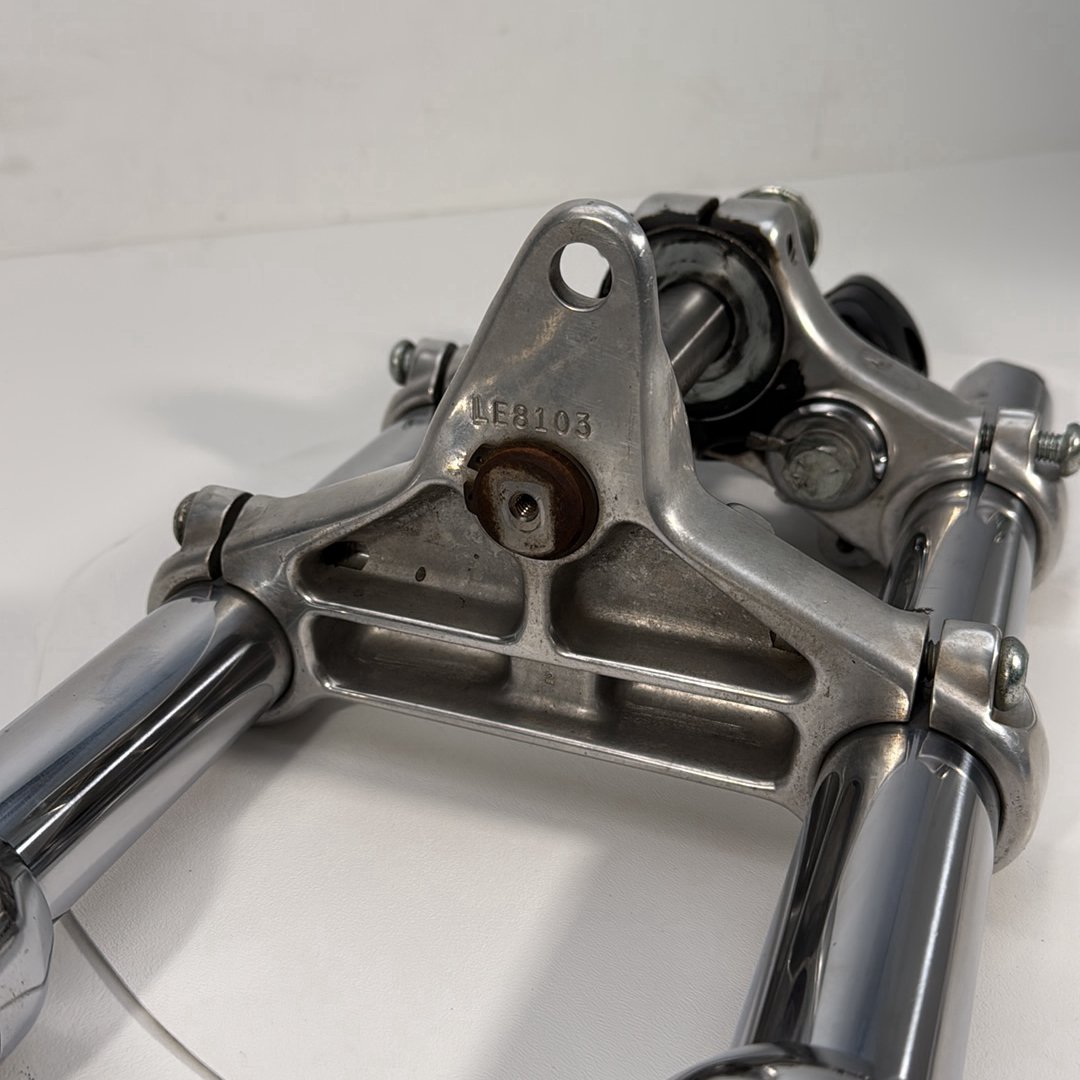 1986 - 2003 Harley-Davidson Sportster Hugger 883 Front Triple Tree Set & LH RH Fork Legs Sliders  	45563-87