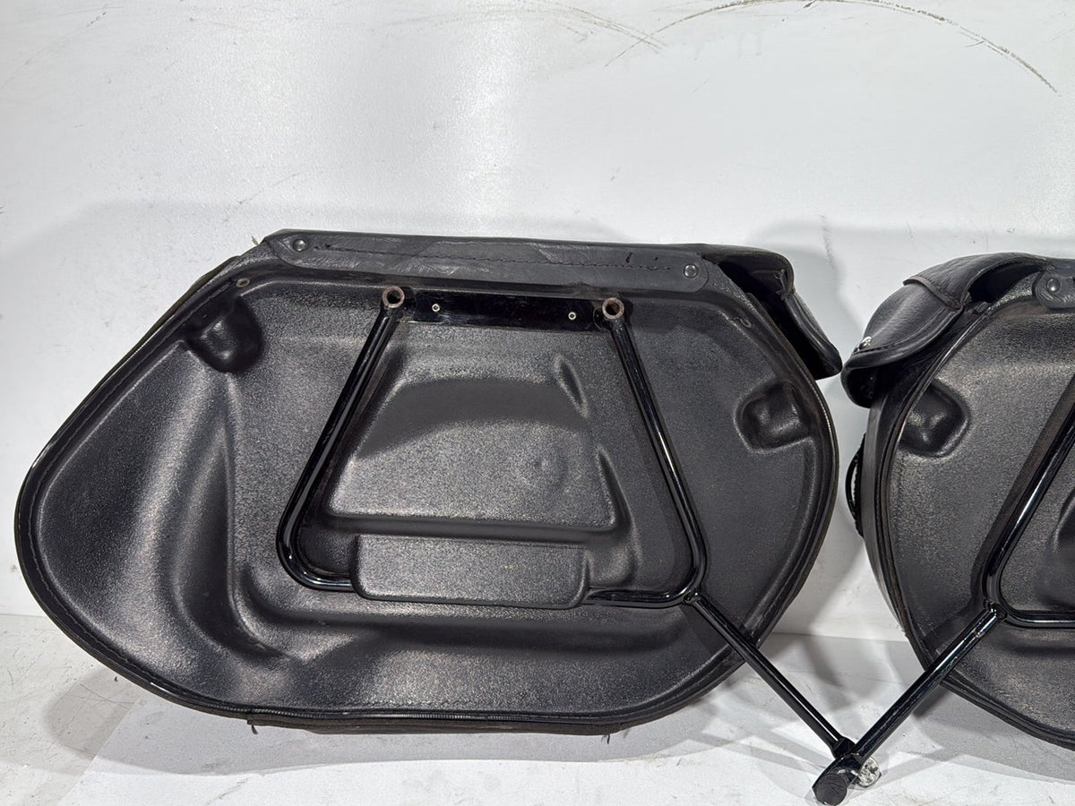 1997 Harley Softail Fat Boy FLSTF OEM Rear Left Right Saddlebags Luggage Leather