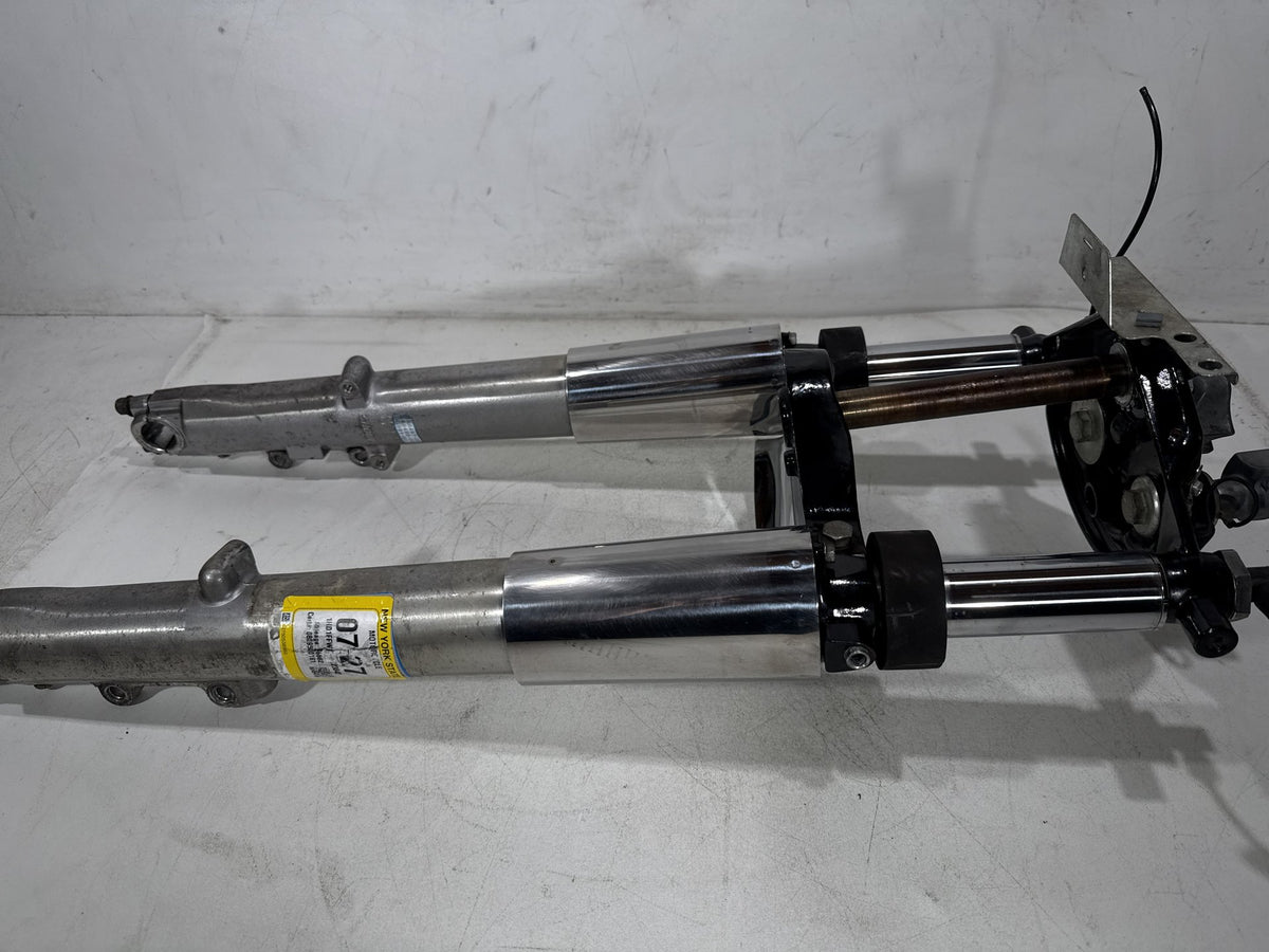01 Harley Electra Glide Touring Front Triple Tree Set & LH RH Fork Legs Sliders