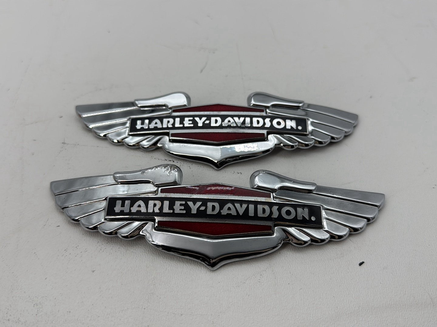 2008 Harley Softail Deluxe FLSTN OEM Fuel Tank Badges Trim Logo Sticker
