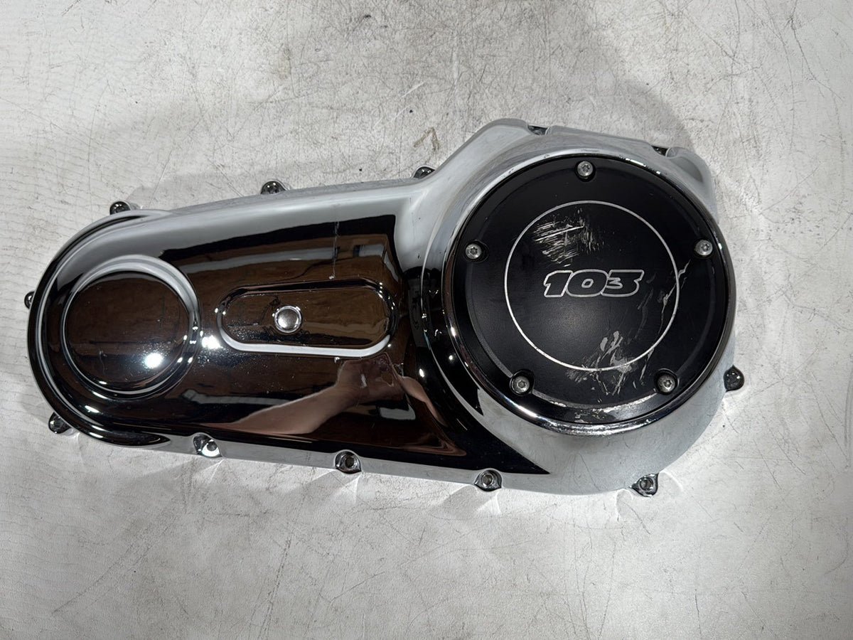 2014 Harley Dyna Low Rider FXDL OEM Outer Primary Clutch Cover SCRATCHED