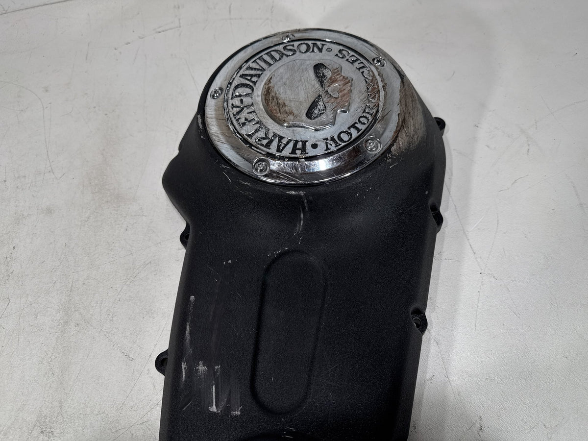 2016 Harley Dyna Fat Bob OEM Outer Primary Clutch Cover Willie G Skull SCRATCHED