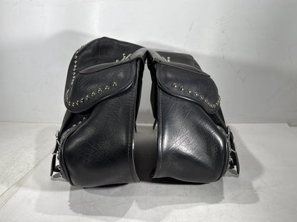 2007 Harley Softail Heritage Classic FLSTC OEM Rear Left Right Saddlebags Luggage Leather