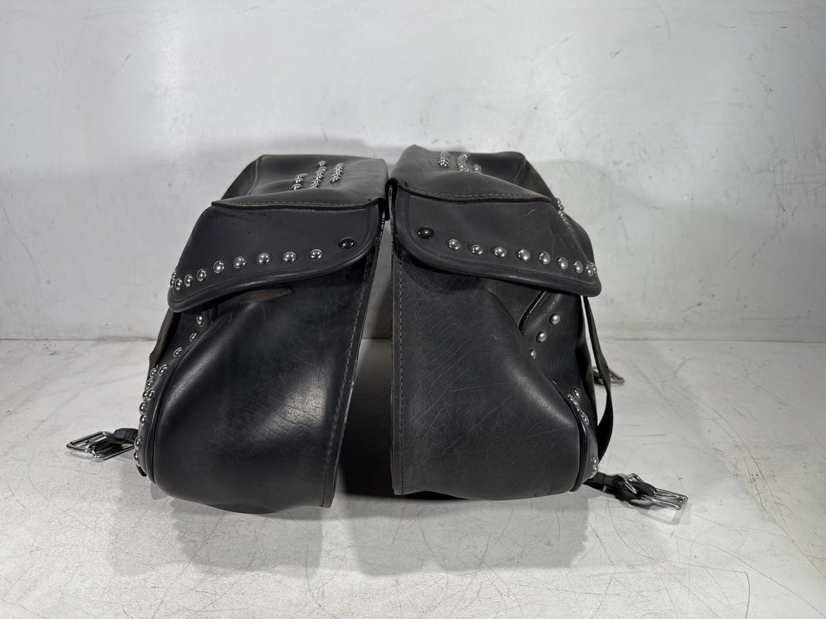 2001 Harley Heritage Softail Classic Rear Left Right Saddlebags Luggage Leather