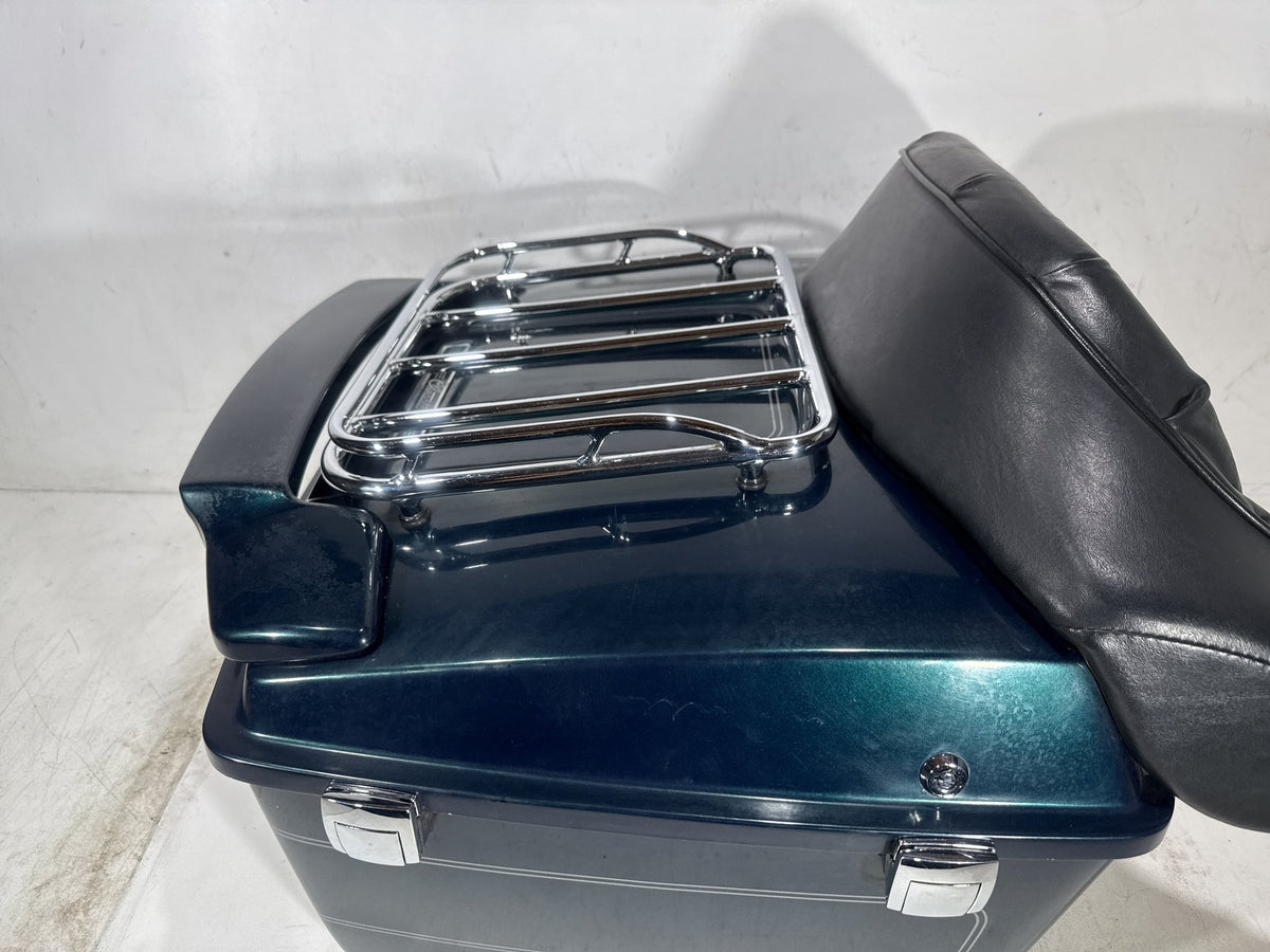 01 Harley Electra Glide Touring Classic OEM Pass Backrest Tour Pak Luggage NOKey