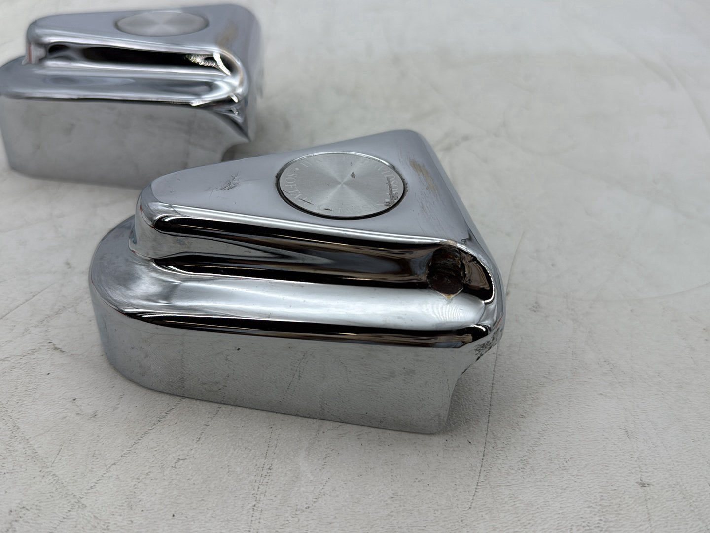 1997 Harley Softail FLSTC Heritage Classic Rear Wheel Axle Nut Covers Caps