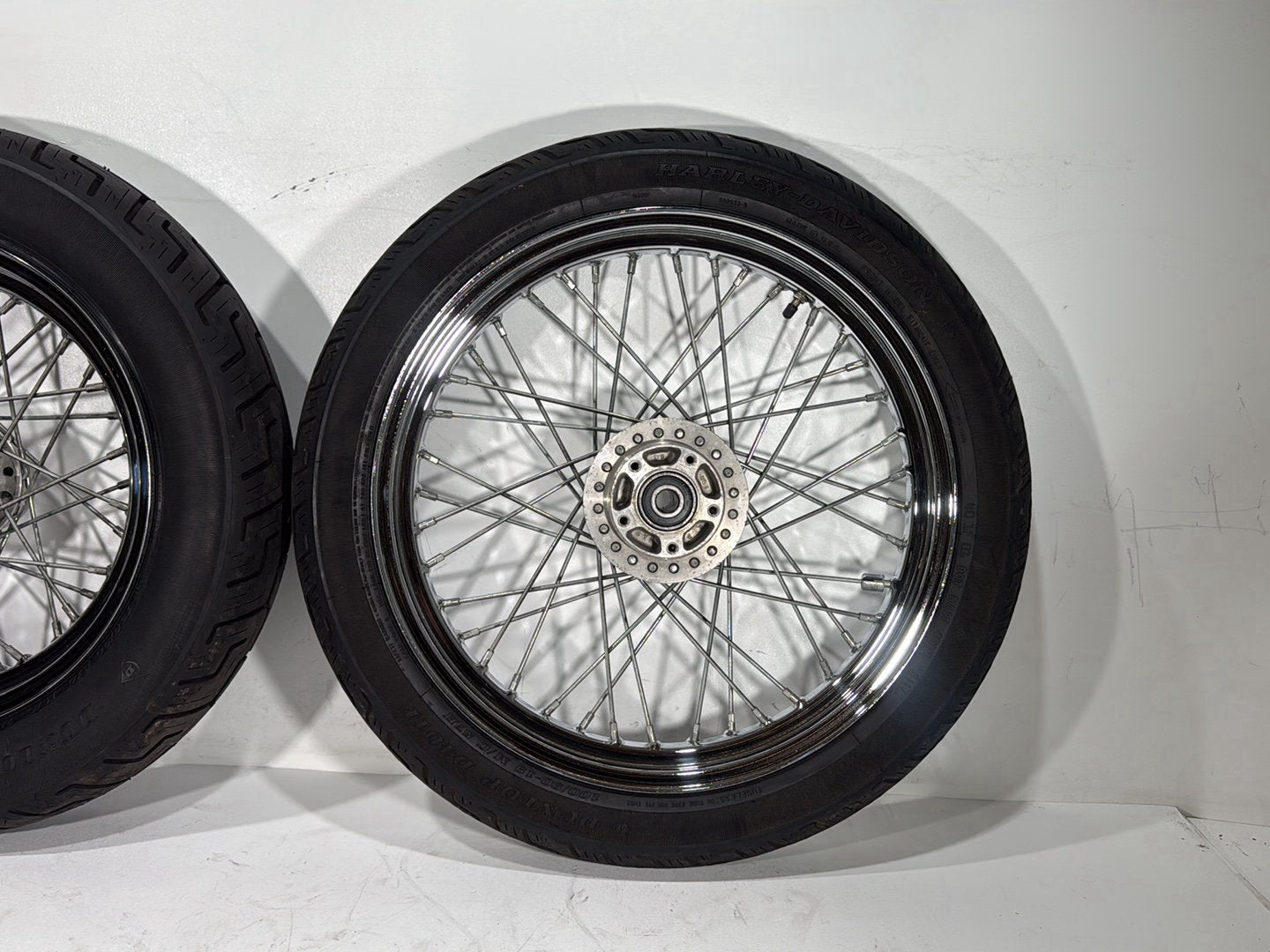 2001 Harley Sportster 883 Hugger XLH883 OEM Front Rear Wheel Rim Tire Spoked