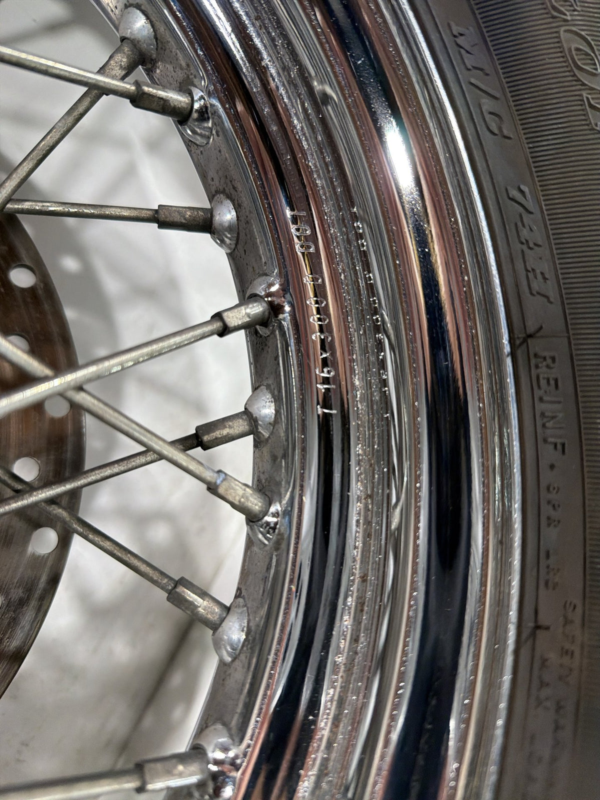 97 Harley Heritage Softail Classic Front Rear Wheel Rim Tire Spoked MT90B16 16"