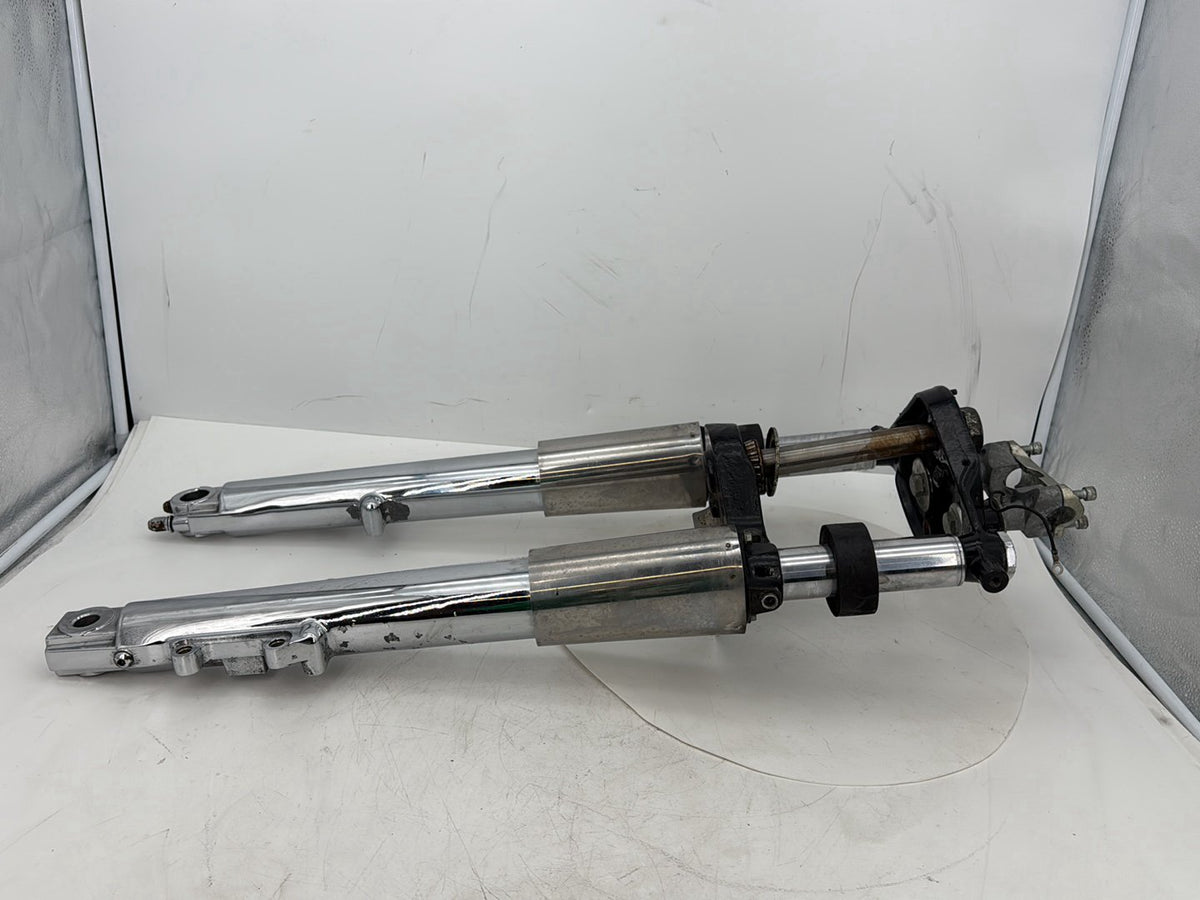 08 Harley Touring Electra Ultra Front Triple Tree Set & LH RH Fork Legs Sliders