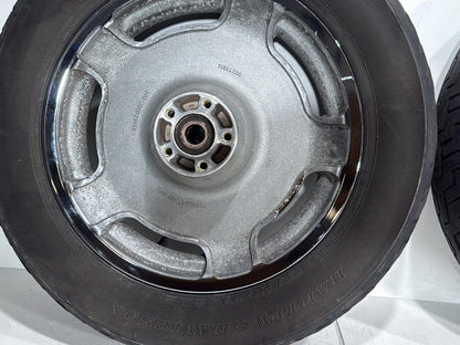 2004 Harley Road King Touring Custom FLHRSI OEM Front & Rear Wheel Rim Tire