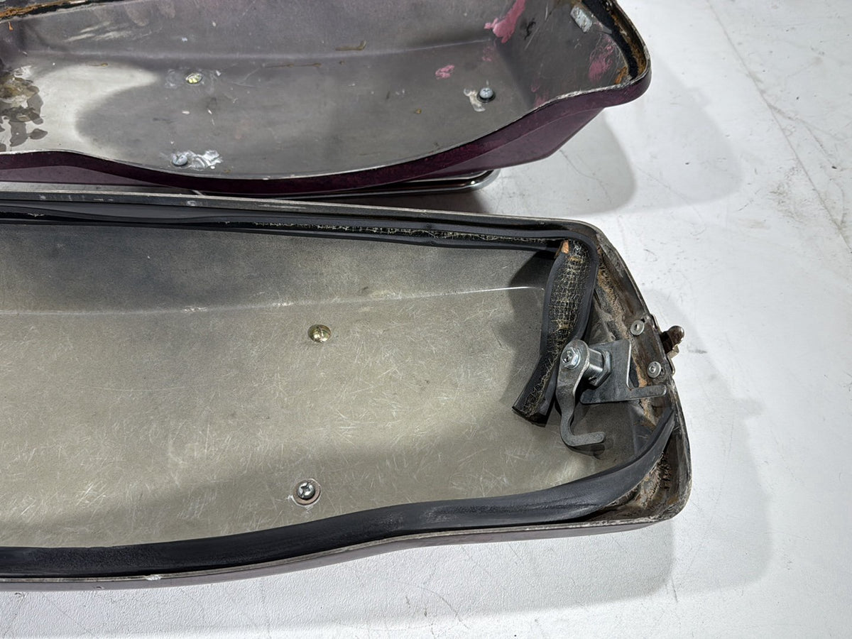 90 Harley Electra Glide Touring Sport OEM Left & Right Saddlebag Lid Cover Caps